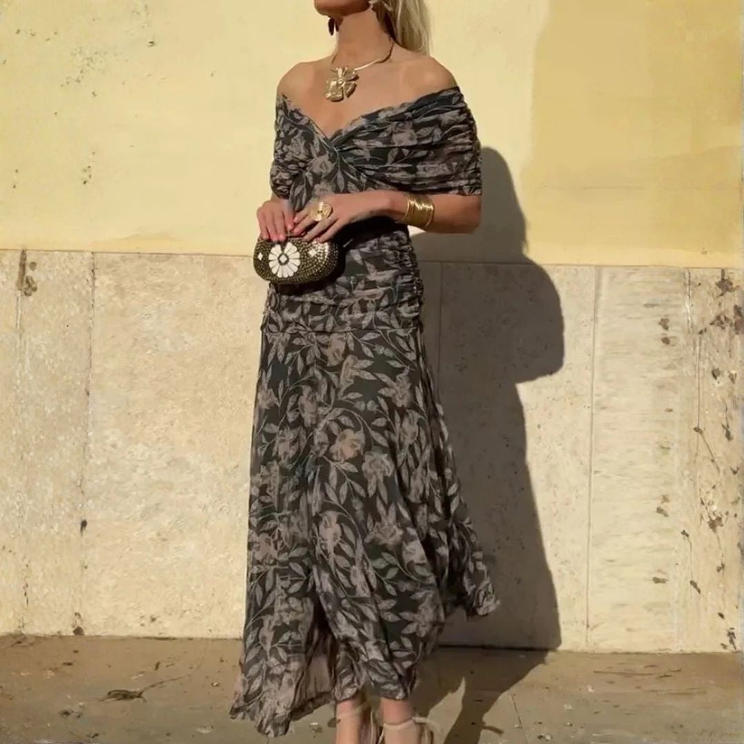 Avelora – Elegant V-Neck Maxi Dress