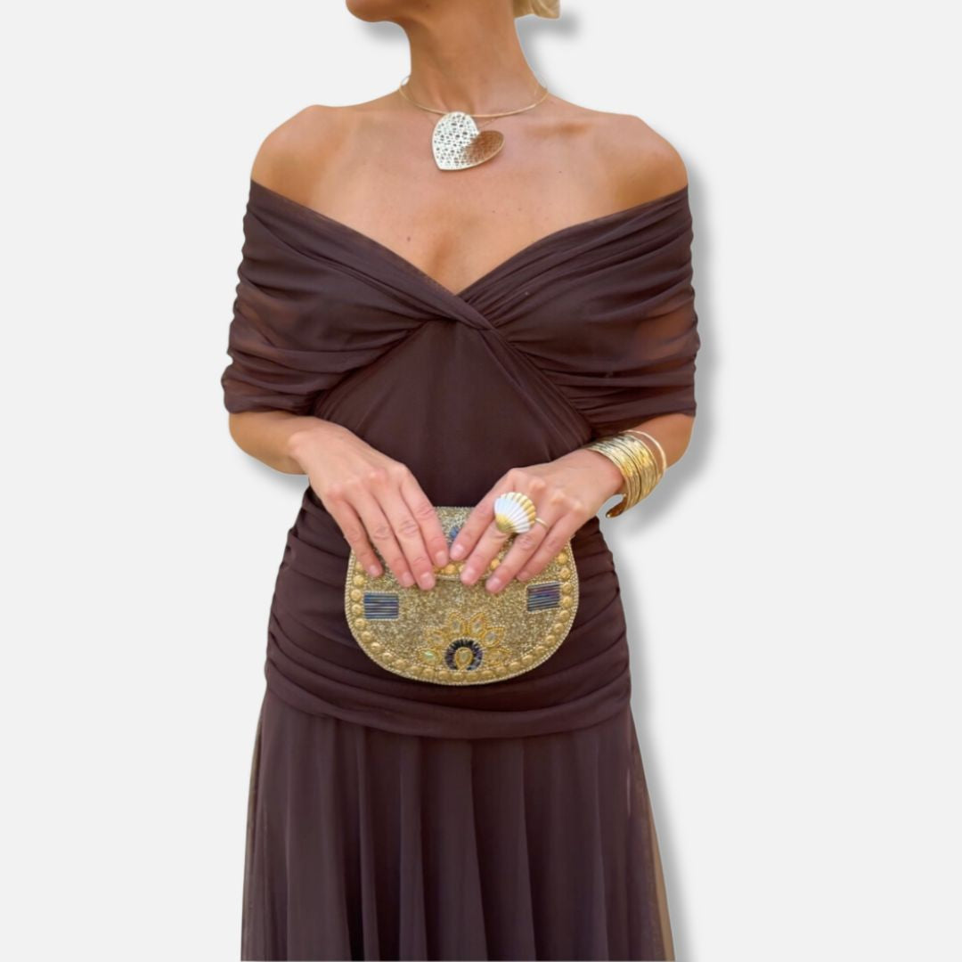 Avelora – Elegant V-Neck Maxi Dress