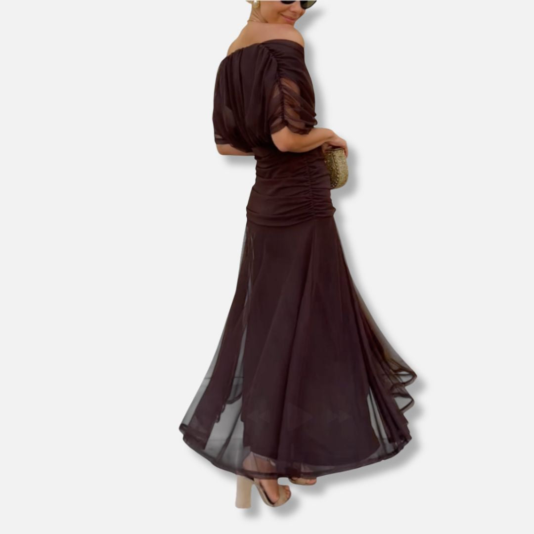 Avelora – Elegant V-Neck Maxi Dress