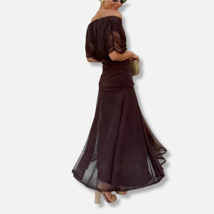 Avelora – Elegant V-Neck Maxi Dress