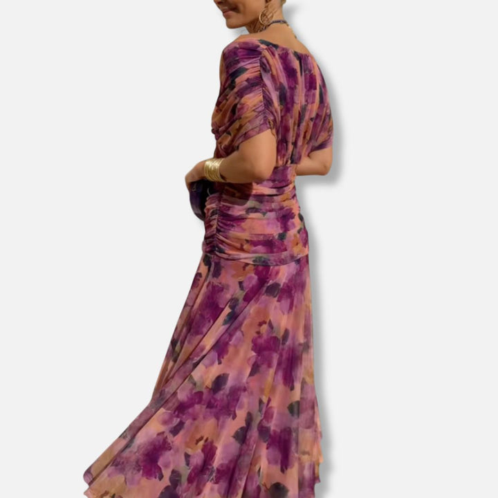 Avelora – Elegant V-Neck Maxi Dress