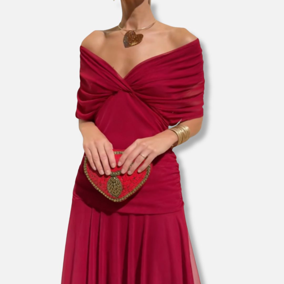 Avelora – Elegant V-Neck Maxi Dress