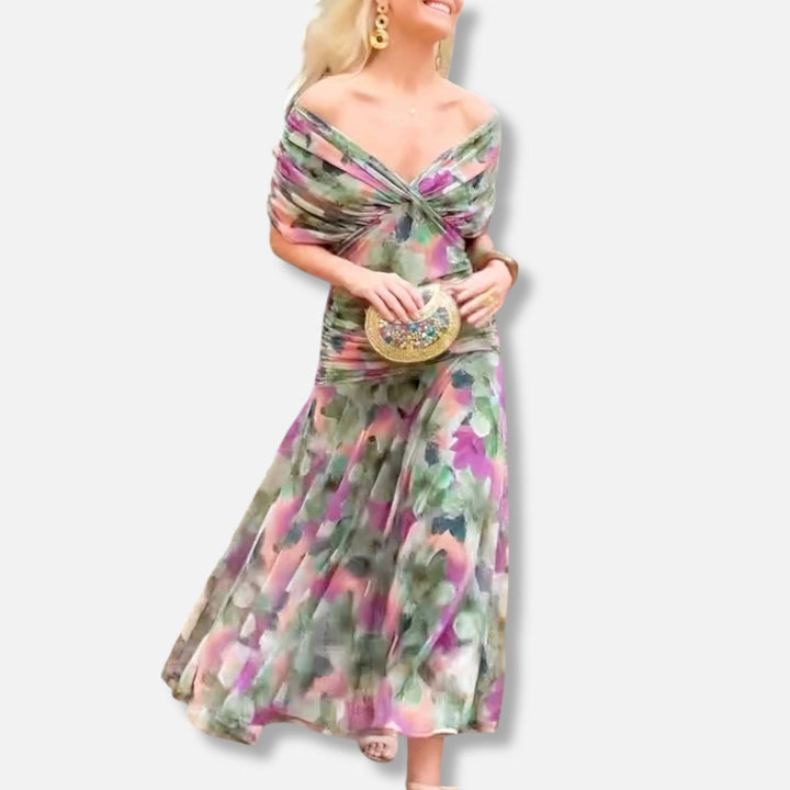 Avelora – Elegant V-Neck Maxi Dress