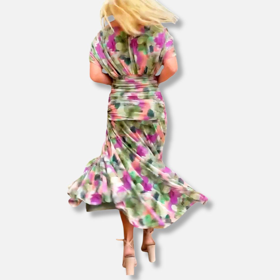 Avelora – Elegant V-Neck Maxi Dress