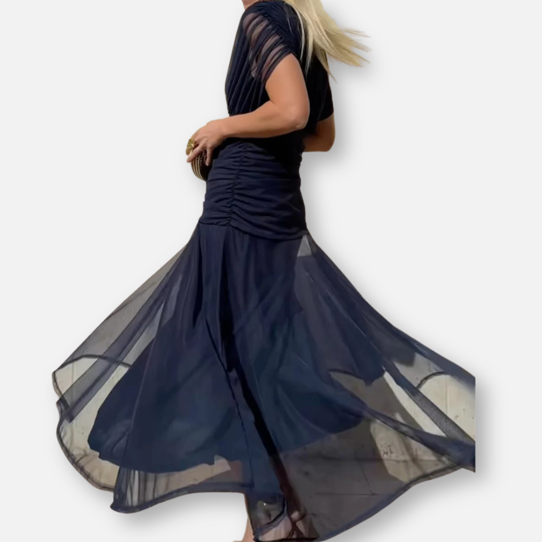 Avelora – Elegant V-Neck Maxi Dress