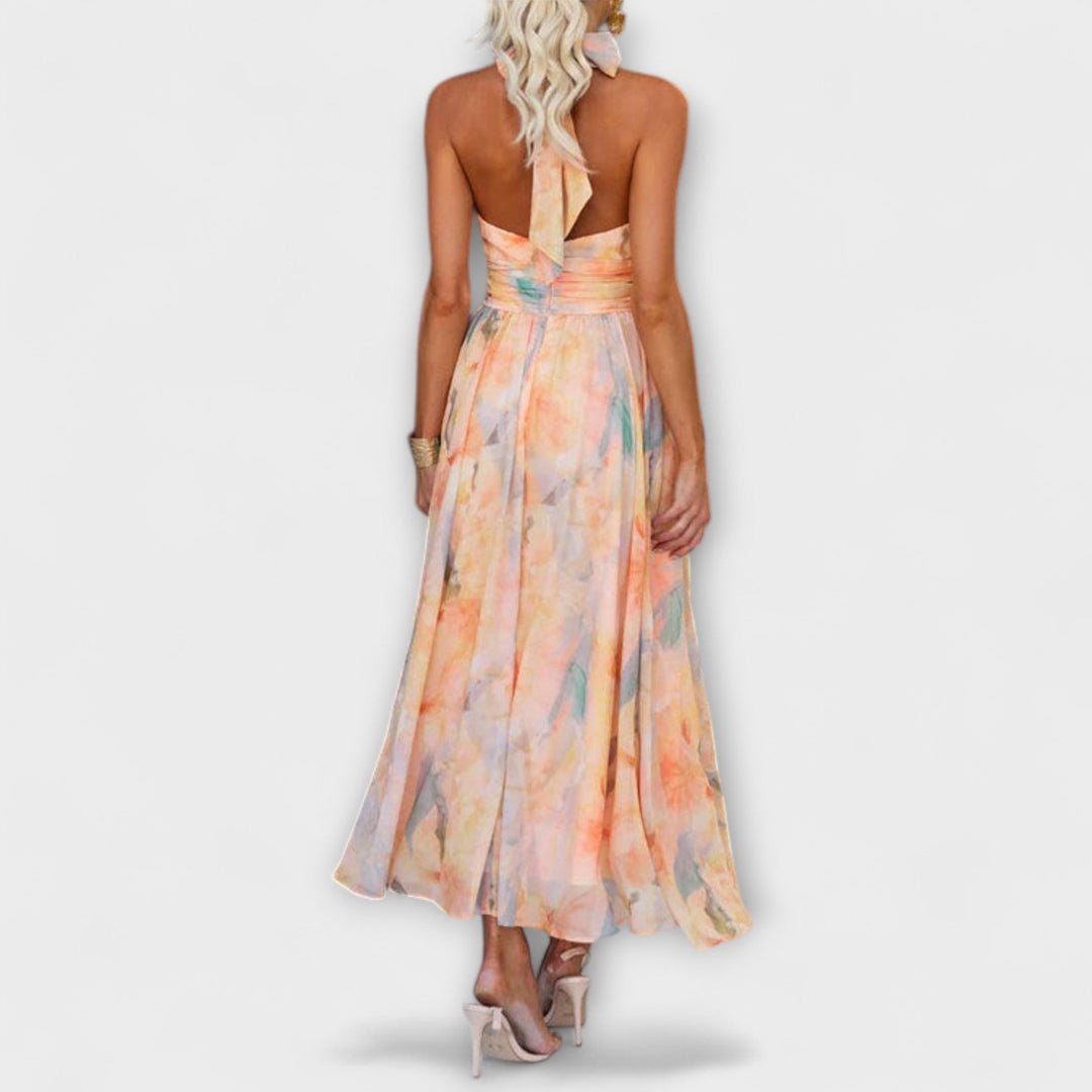 Maren – Watercolour Print Maxi Dress