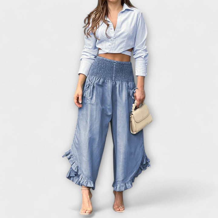 Sera – Linen Pleated Trousers