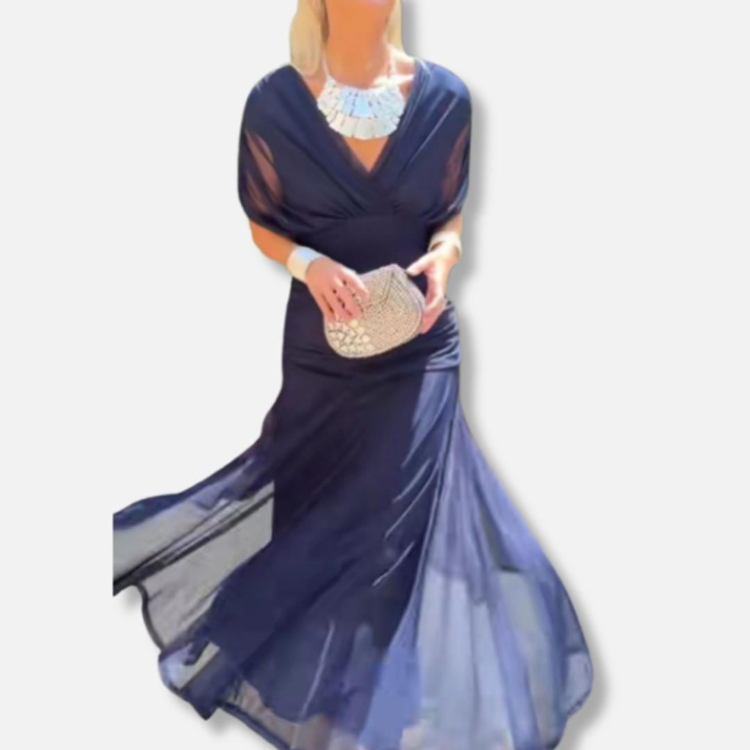 Avelora – Elegant V-Neck Maxi Dress