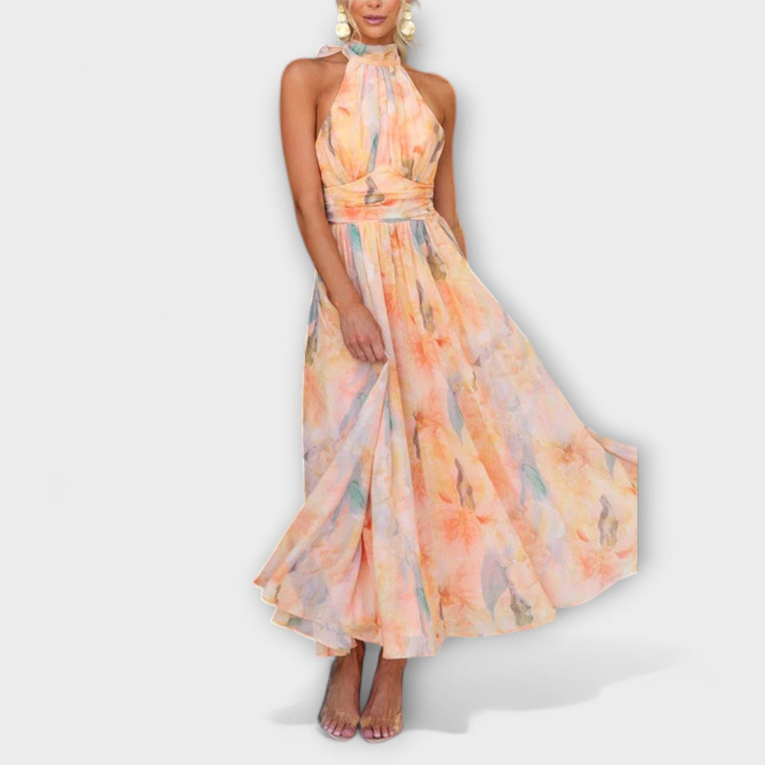 Maren – Watercolour Print Maxi Dress