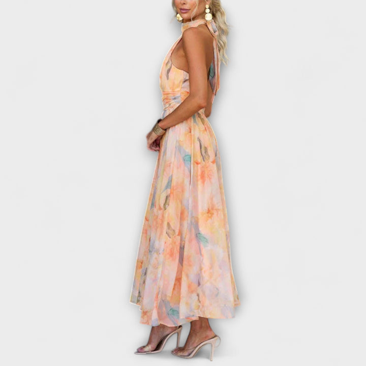 Maren – Watercolour Print Maxi Dress