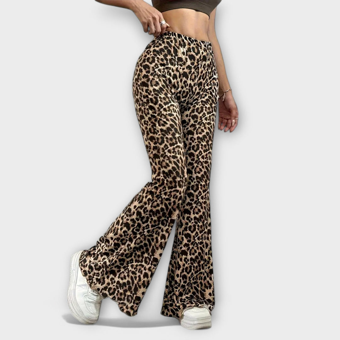 Zara – Leopard Bootcut Trousers