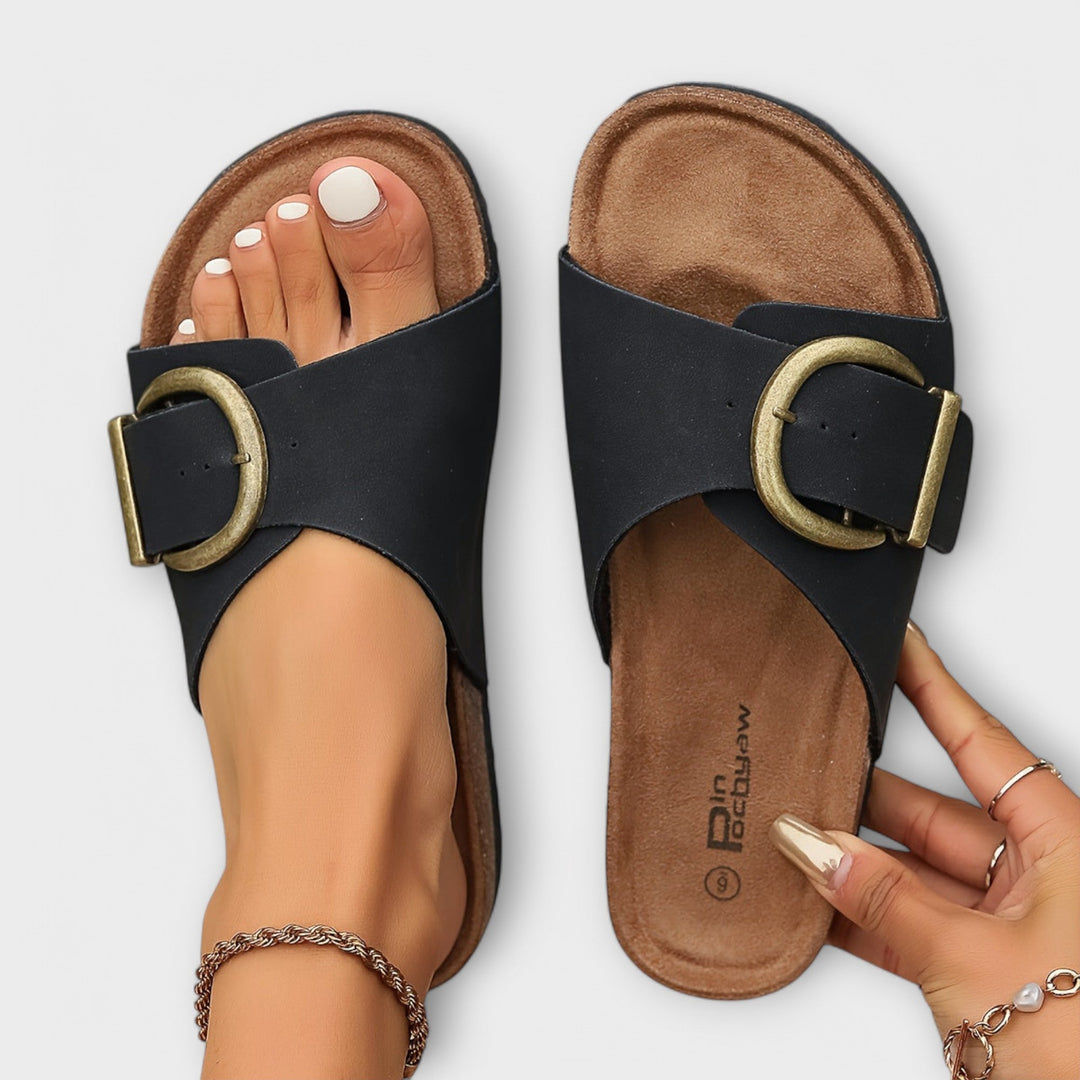 Cora – Cork Buckle Sandals