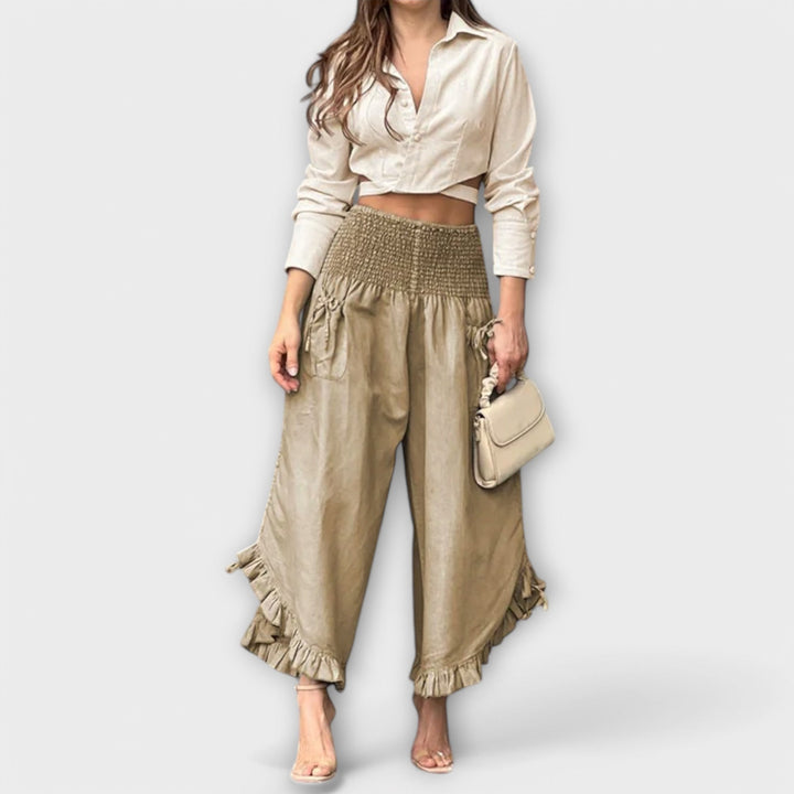 Sera – Linen Pleated Trousers