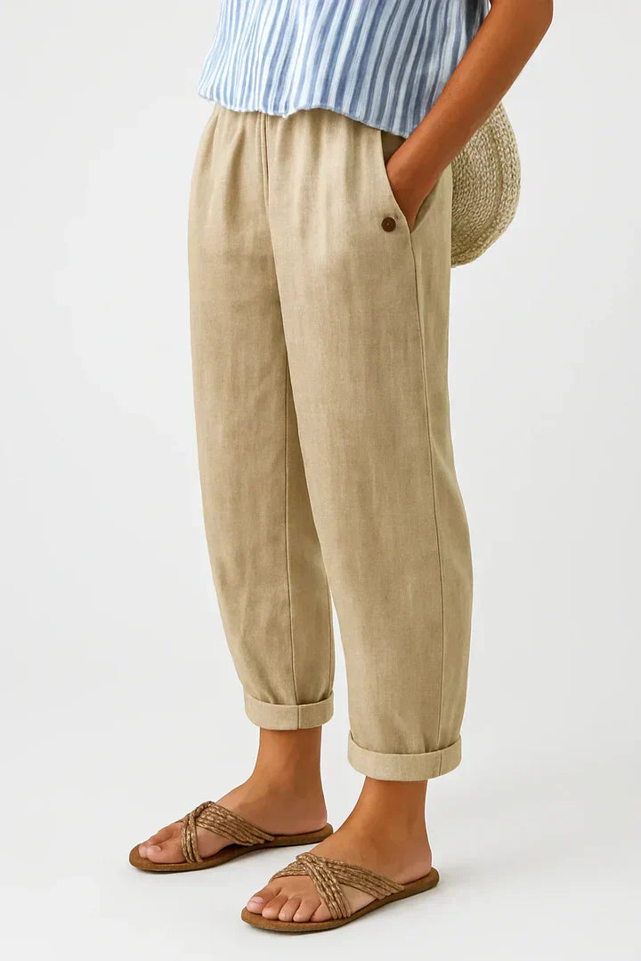 Clara – Timeless Linen-Cotton Pants
