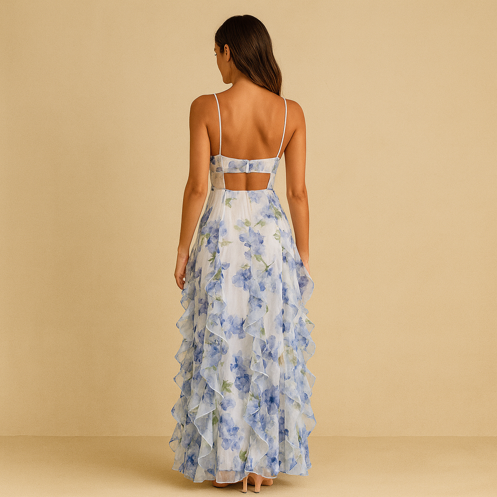 Aureline – Enchanted Whispers Ruffled Maxi Dress