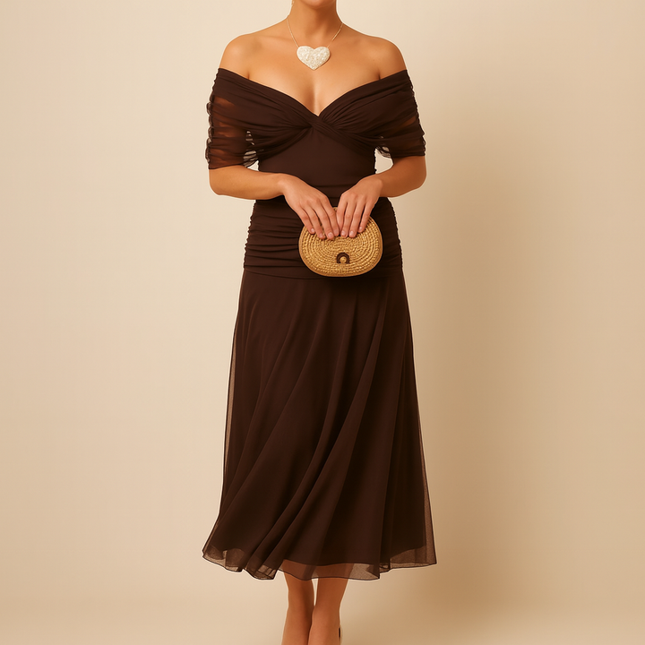 Avelora – Elegant V-Neck Maxi Dress