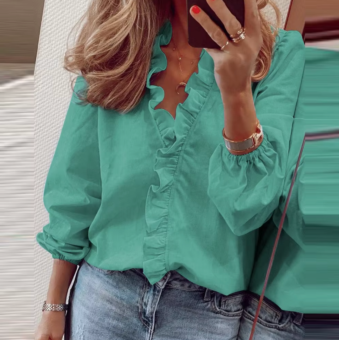 Maeve – Ruffled Long Sleeve Blouse