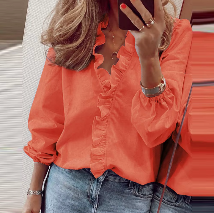 Maeve – Ruffled Long Sleeve Blouse