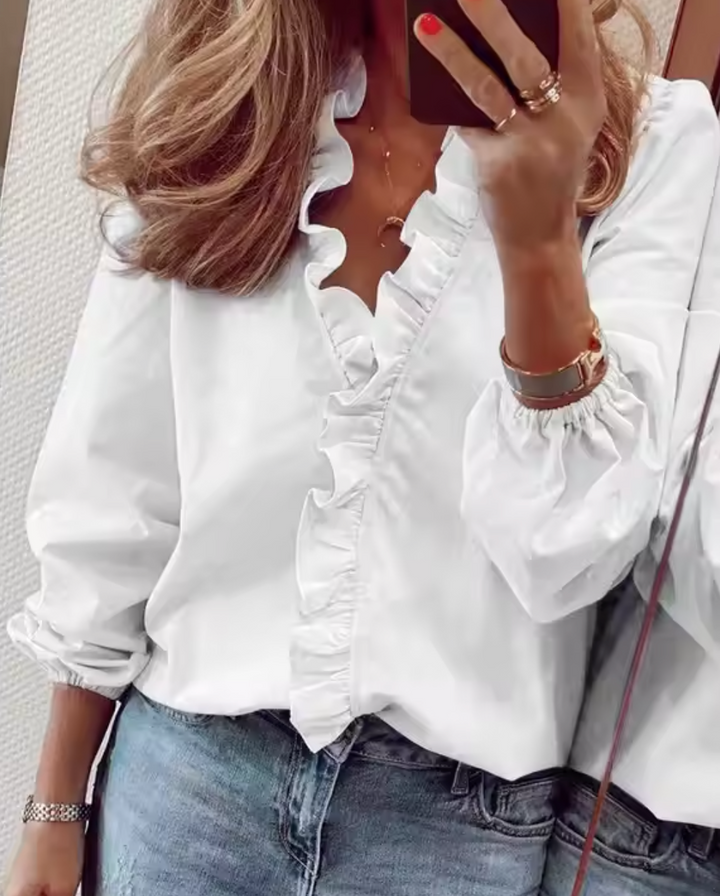 Maeve – Ruffled Long Sleeve Blouse