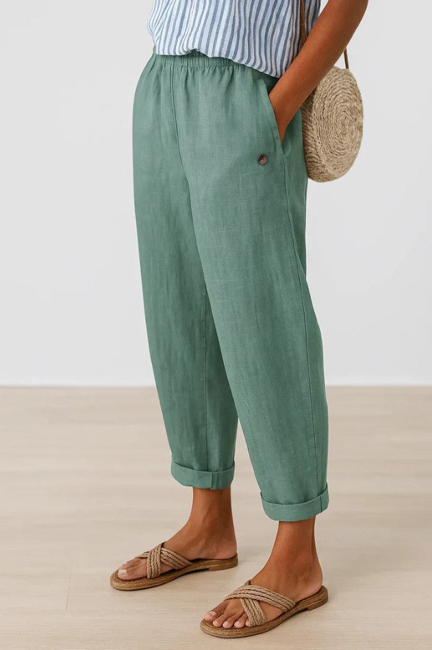 Clara – Timeless Linen-Cotton Pants