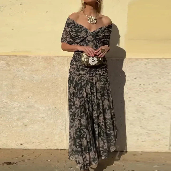 Avelora – Elegant V-Neck Maxi Dress