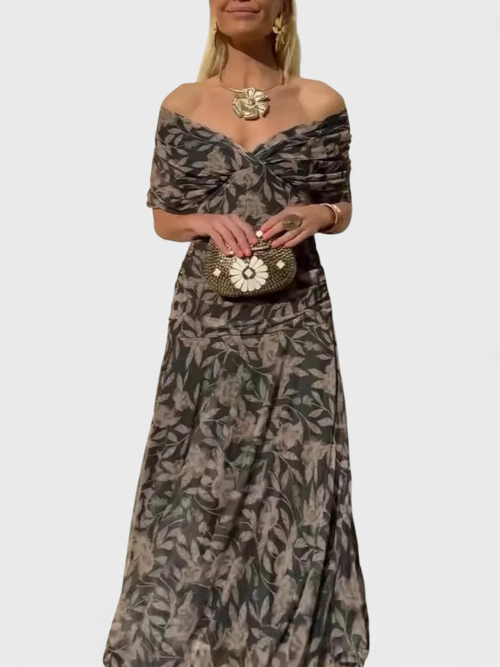 Christi – Off-Shoulder Printed Dress