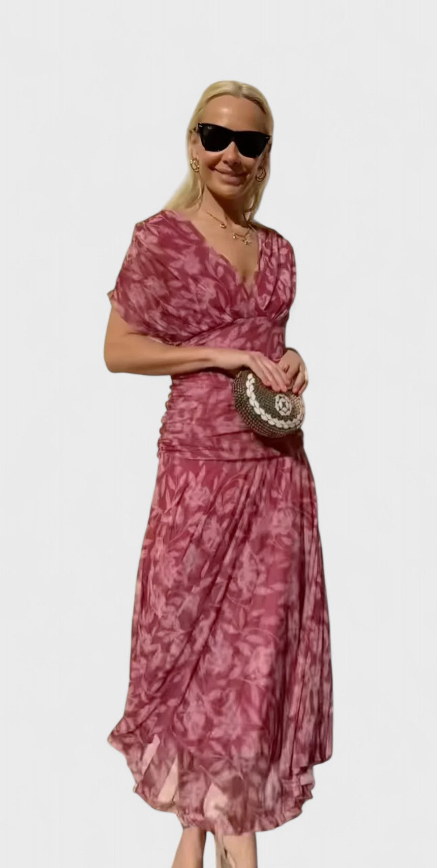 Christi – Off-Shoulder Printed Dress