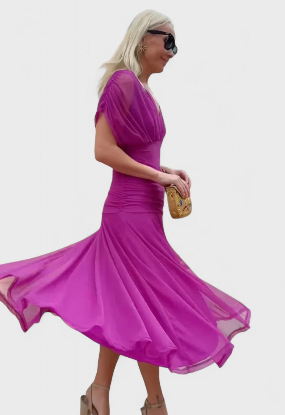 Christi – Off-Shoulder Printed Dress