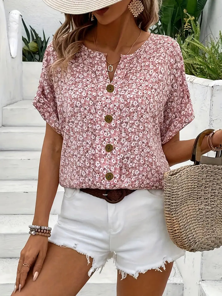 Jovie – Floral Button-Up Blouse