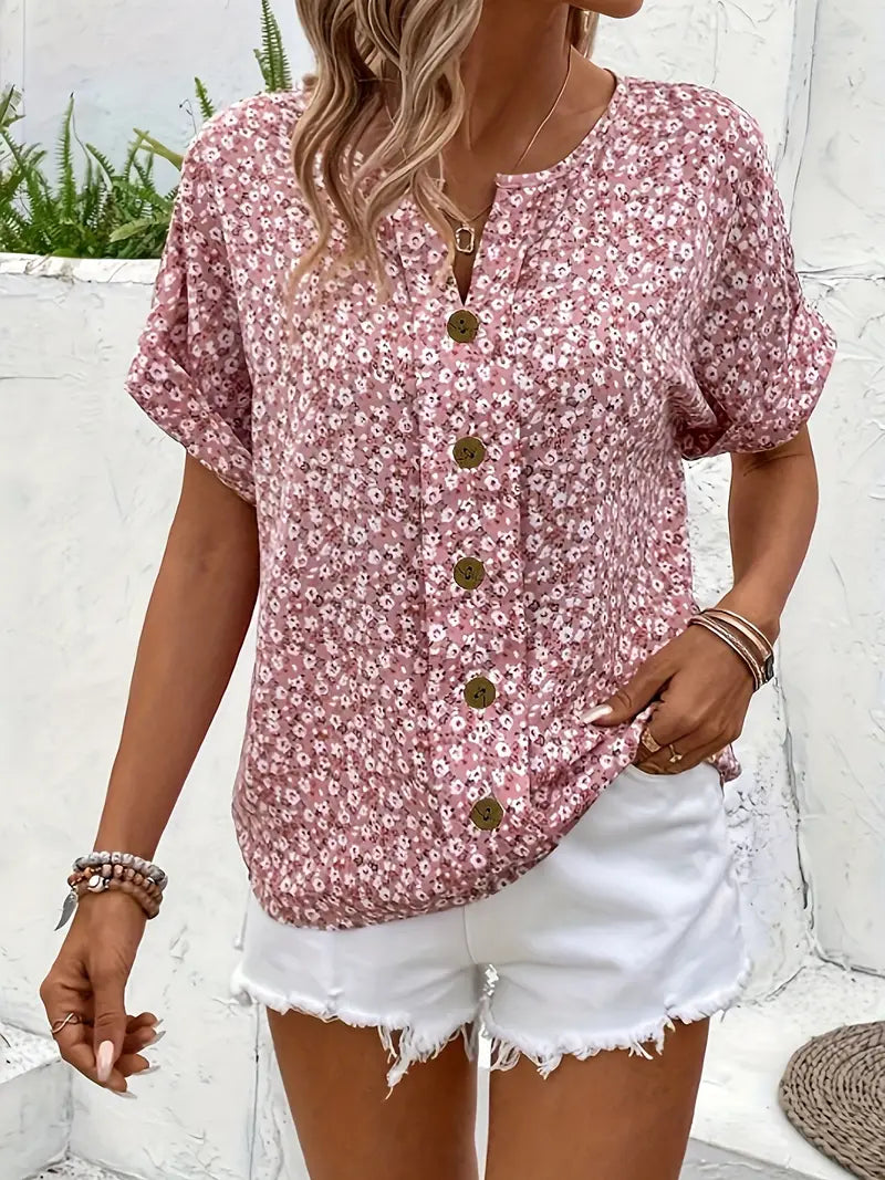 Jovie – Floral Button-Up Blouse