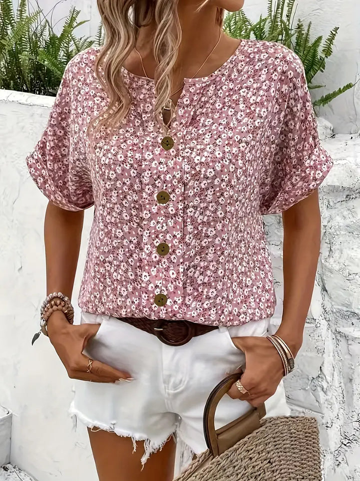 Jovie – Floral Button-Up Blouse