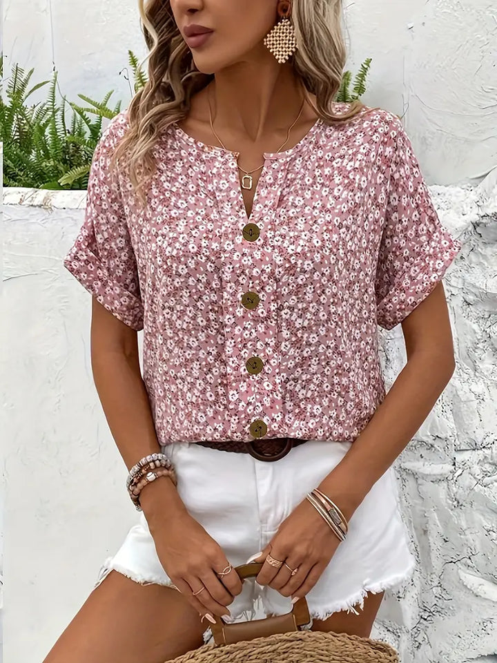 Jovie – Floral Button-Up Blouse