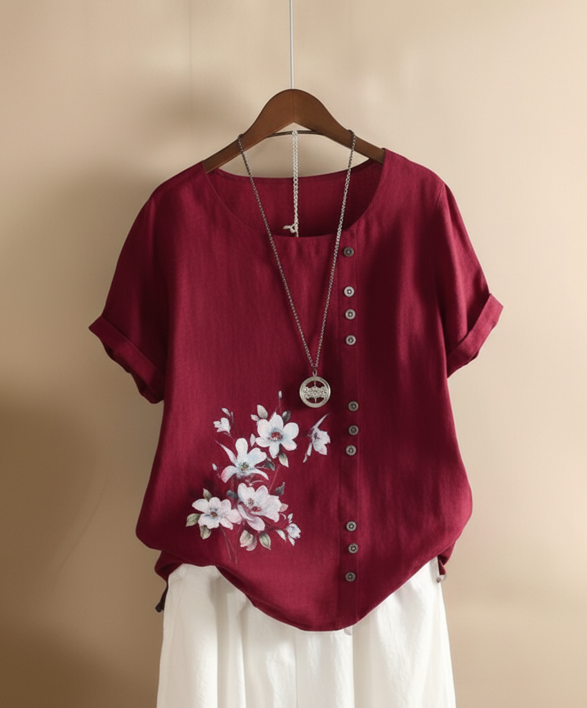 Gianna – Floral Detail Tee
