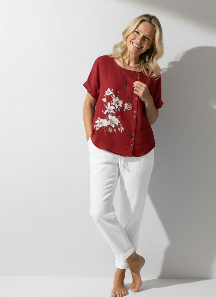 Gianna – Floral Detail Tee